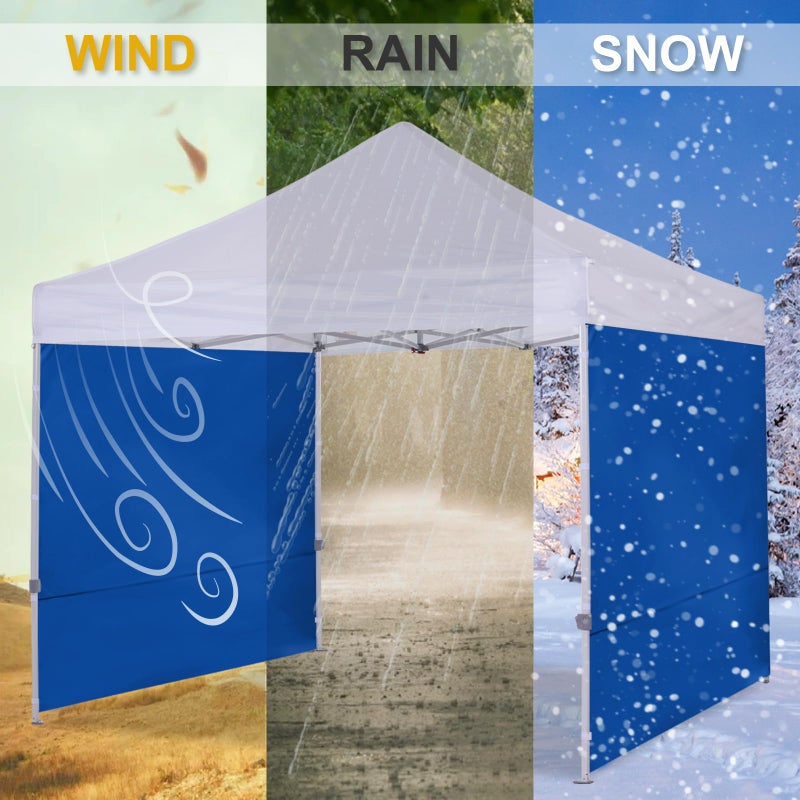 COOSHADE SunWall for 10x10 Pop up Canopy Tent, 1 Pack Sidewall Only (Blue) - Image 2